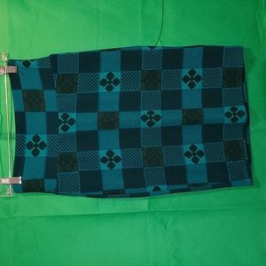 Lularoe teal printed Cassie skirt size XS